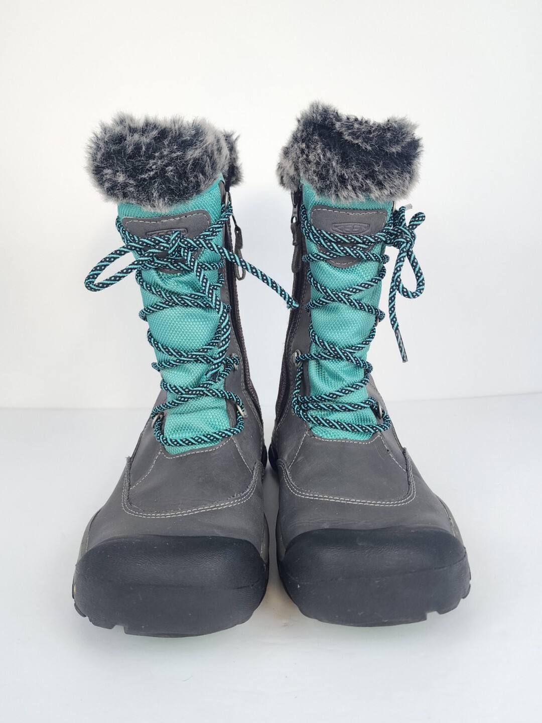 Scarpe Keen Kelsey stivali da neve bambino taglia 5 blu grigi pioggia stivali da neve ragazze donne