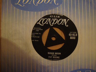 PAT BOONE,  SUGAR MOON,  LONDON RECORDS 1958 EX+/MINT-