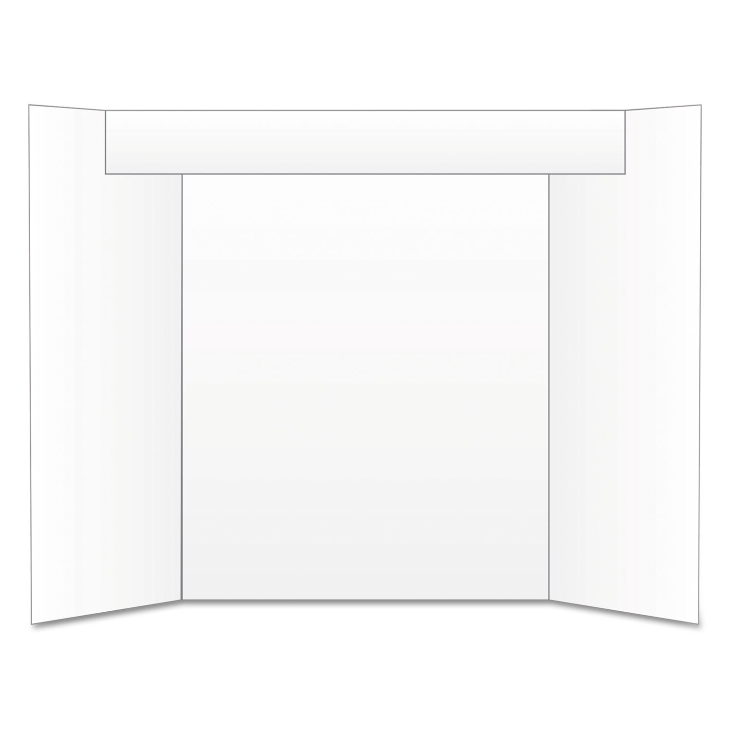 Eco Brites Too Cool Tri-Fold Poster Board 24 x 36 White/White 27367