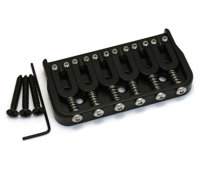 Hipshot Black Fixed Hardtail Guitar Bridge .175'' Floor Height 41065B