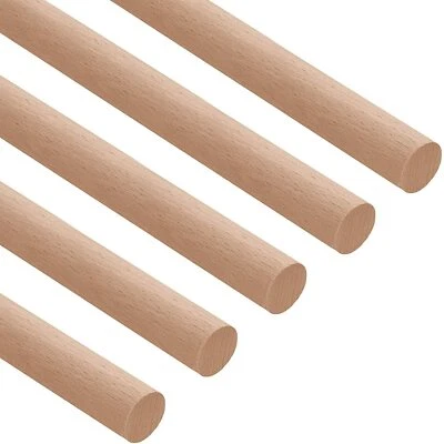 GEDOTEC 5x barra rotonda Faggio Mestiere Tasselli Legno di Lisci Asta Centraggio Bastone