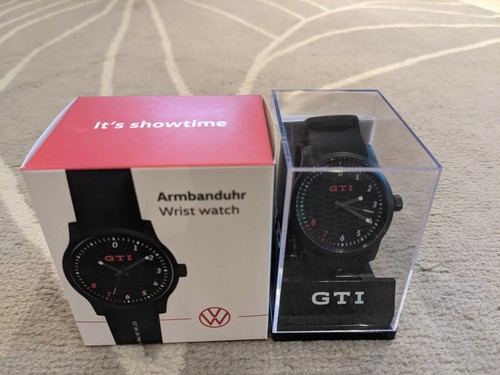 ORIGINALE VW Golf Polo GTI Nera Orologio da polso elegante | eBay