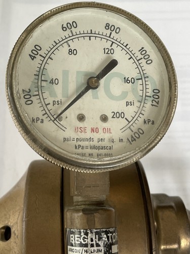 AIRCO Regulator Argon Helium Nitrogen 806 9042 W/ 1 Gauge. - Picture 11 of 11