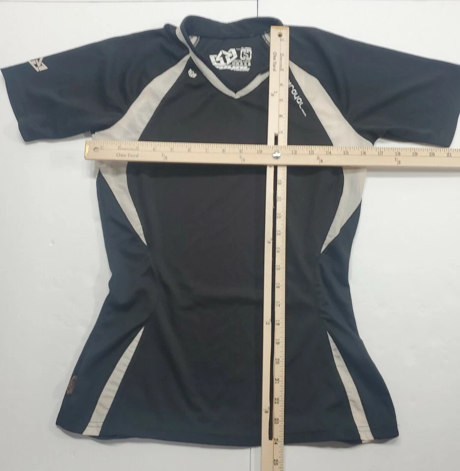 Camisa atlética Royal Racing para mujer pequeña ventilada negra blanca usada en excelente estado Foto 2 de 4