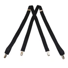 Men's Elasticated Thin Trouser Braces, 1" wide - Black