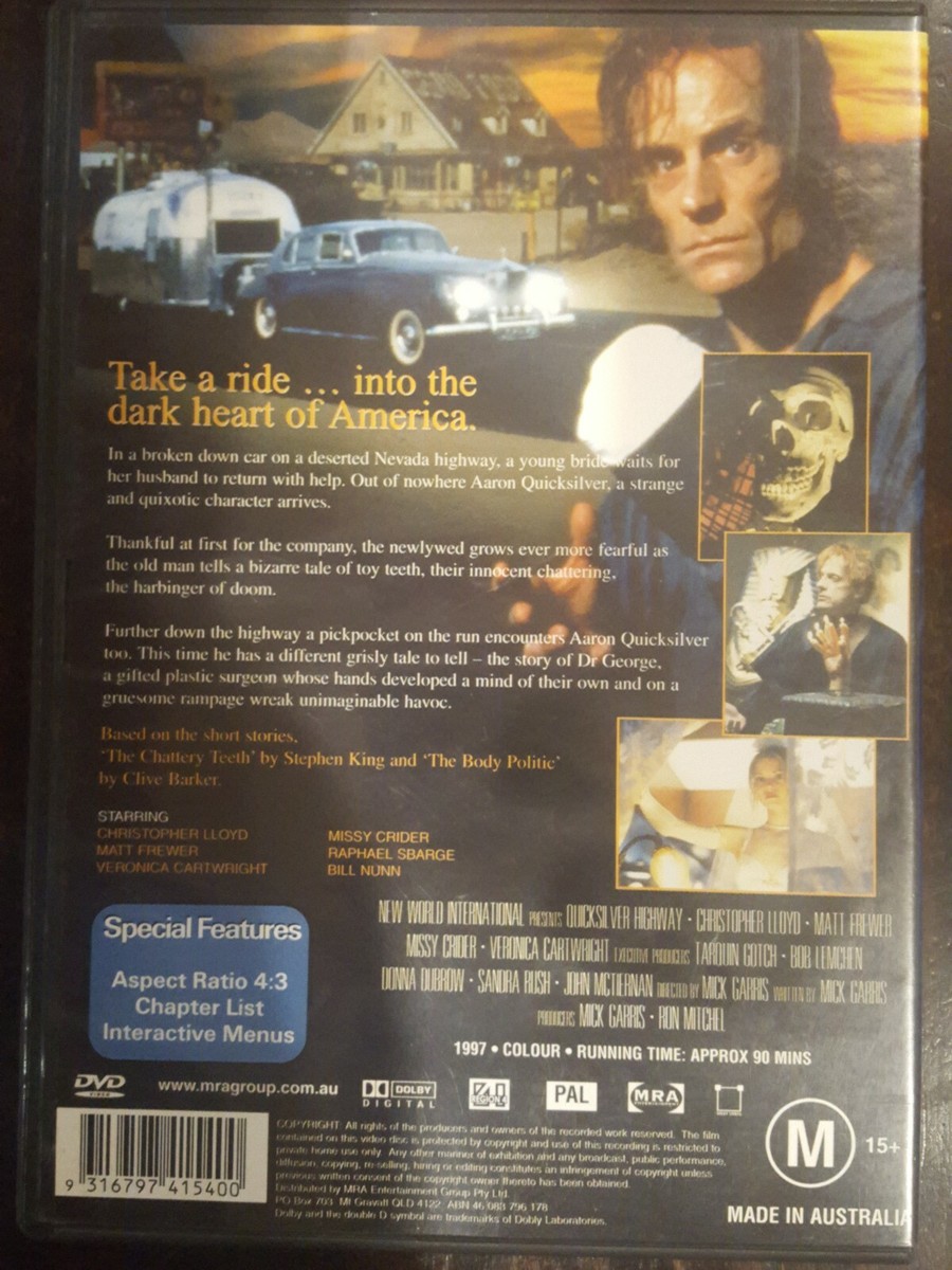 STEPHEN KING & CLIVE BARKER'S QUICKSILVER HIGHWAY DVD