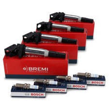 4x BREMI Zündspule + 4x BOSCH Zündkerze für MINI R56 R57 R55 R60 R58 R61 N12 N16