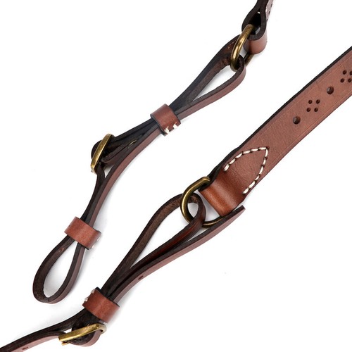TOURBON 2 Points Real Leather Camera Strap Neck Harness Binoculars Shoulder Belt - Picture 15 of 22