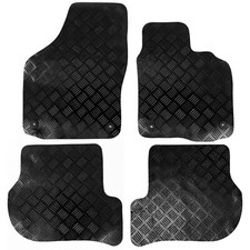 For VW Golf Mk 6 Deluxe Tailored Rubber Car Mats 2008-2013 Black 4pc Floor Set