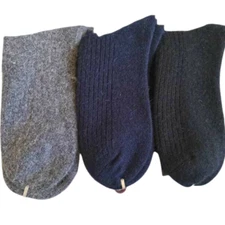 3Pack 100%Merino Wool Crew Dress Warm Thick Fuzzy Thermal Classic Men Work Socks