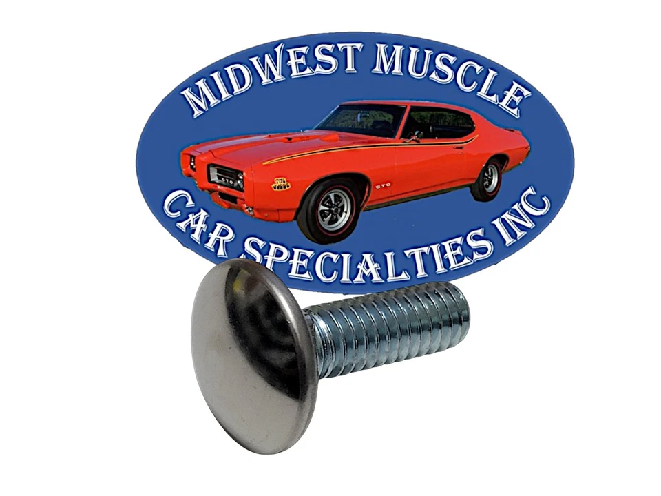 Tornillos de parachoques delanteros traseros con tapa de acero inoxidable Ford 5/16-18x1" 4 piezas K Foto 3 de 4