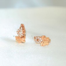 Butterfly Earrings, Gold plated Butterfly Huggies, Hoop, CZ Stud, For her, Women