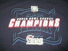 2004 NEW ENGLAND PATRIOTS Super Bowl XXXVIII Champions (LG) Shirt Holo TOM BRADY