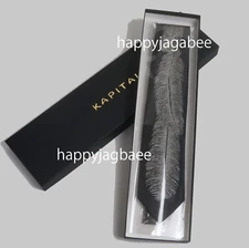 * Kapital Silk Twill Feather Tie Black K2403XG502