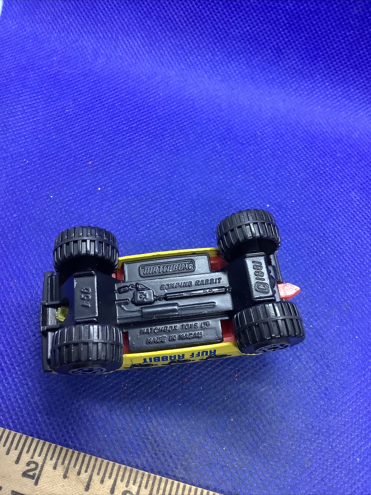Vintage 1981 Matchbox ROMPING RABBIT VW RUFF RABBIT 4X4 Yellow