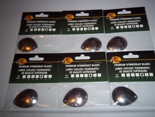 (LOT OF 6) BASS PRO SHOPS COLORADO SPINNERBAIT BLADE SIZE #5 BP5C-N NICKEL G3422