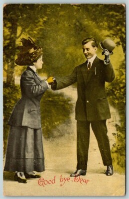 Antique Postcard~ Romance~ Good Bye Dear