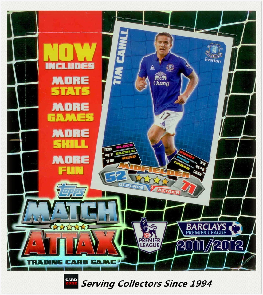 1 BOX OF 2011-12 Topps Match Attax Soccer Trading Card Booster Box (24 Packs)
