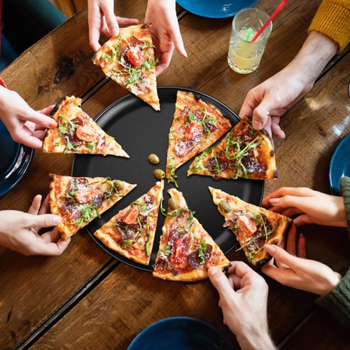 13.5 Inch Pizza Pan Set of 2, Nonstick Pizza Pie Pan Tray Platter, Metal Roun... - 第 7/7 張圖片