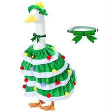 Christmas Porch Goose Outfits for 23 Inch Lawn Statue, Large  Medium, A-GREEN