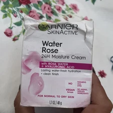 Garnier SkinActive WaterRose 24H Moisture Cream HyaluronicAcid RETIRED READ BOX