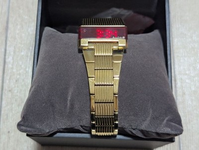 Bulova Computron Gold LED Watch 1976 Archives Digital Used Retro from Japan