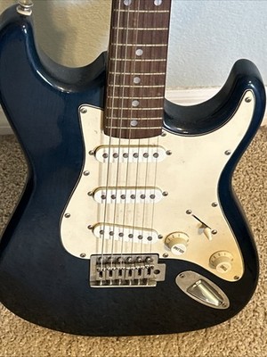 Jay Turser Electric Guitar Blue Strat Style Six String Instrument