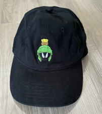 Vintage Y2K Marvin the Martian Looney Tunes Black Snapback Hat Cap Warner Bros