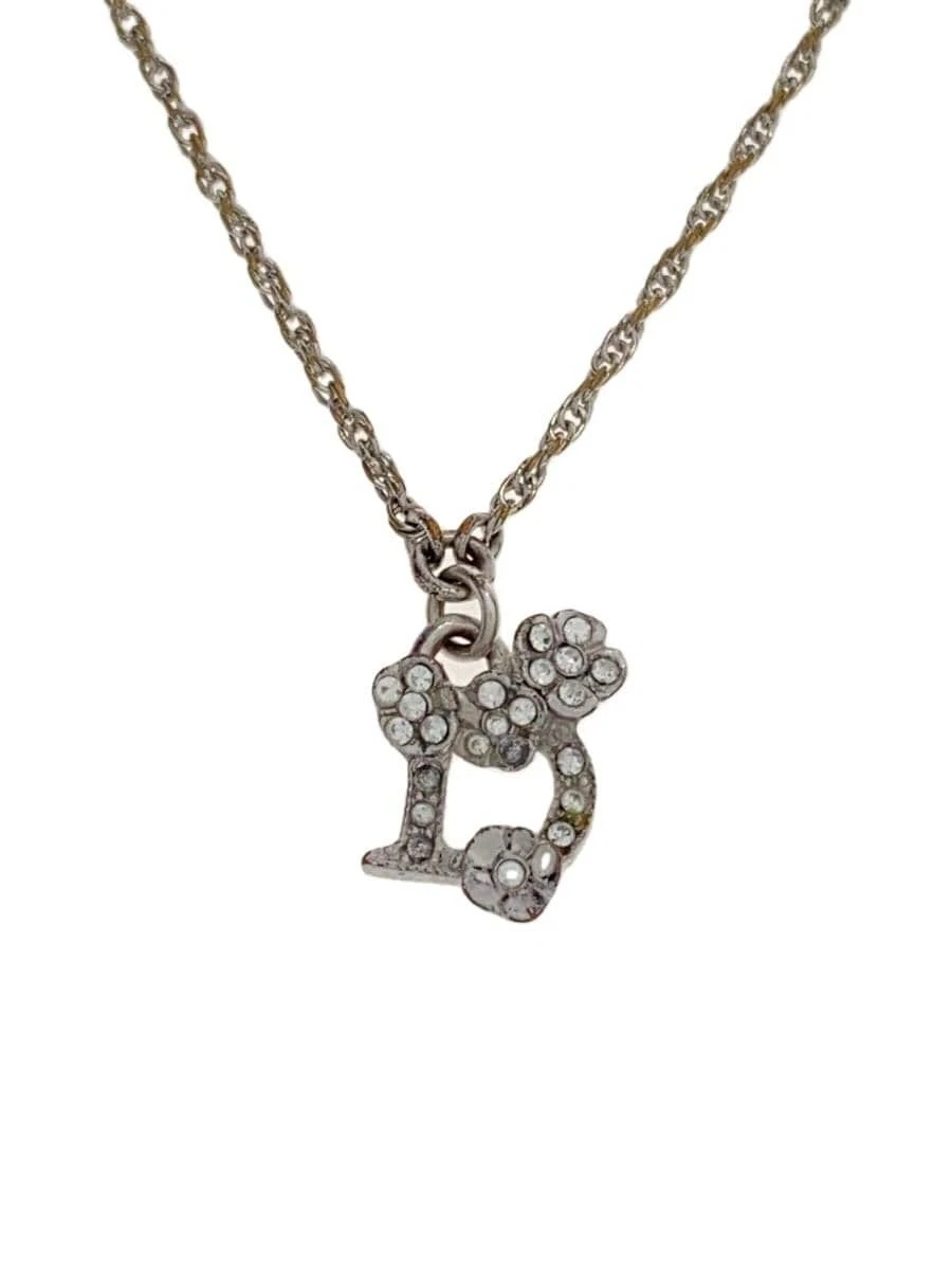 Collana Christian Dior con fiori logo D Top SLV con strass con donna
