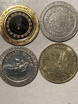4- $1 Casino Tokens LUXOR CAESARS CIRCUS CIRCUS Las Vegas GRAND VICTORIA Indiana