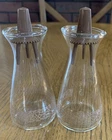 Pyrex Salt and Pepper Shakers Brown Woodland Pattern Vintage