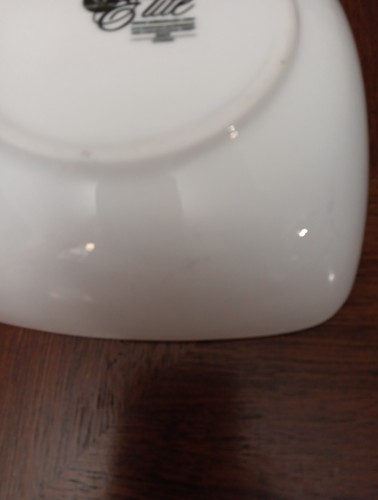 Gibson Elite Salena Square Stonewear Cereal Bowl White Good Preowned Condition - Picture 5 of 5
