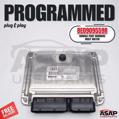   PROGRAMMED PLUG & PLAY ECM ECU 3.0L AUDI A4 2003 A6 2003-2004 8E0909559R  