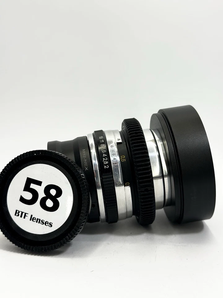 Sony E Helios 44M 58mm f/2  Silver  Cine Mod Swirly Bokeh Cinema Lens E Mount - Image 3 of 4