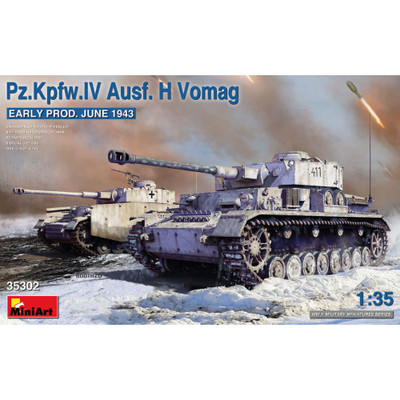 PZ.Kpfw.IV Ausf.H VOMAG EARLY PROD..(JUNE 1943) KIT 1:35 Miniart Kit Mezzi Milit