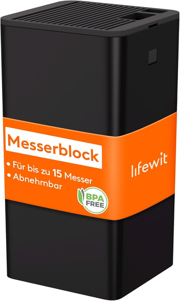 Lifewit Messerblock Ohne Messer,Messerhalter FüR Bis Zu 15 Messer Mit Schlitz Fü-image