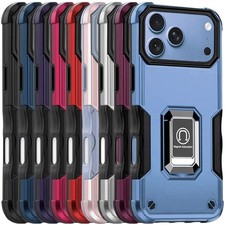 For iPhone 18 Pro Max/18 Pro Phone Case Defender Metal Ring Magnetic Stand Cover