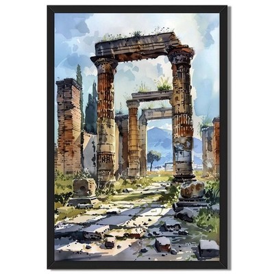 Ancient Ruins Landscape Wall Art Canvas Oil Paintings Reproduction