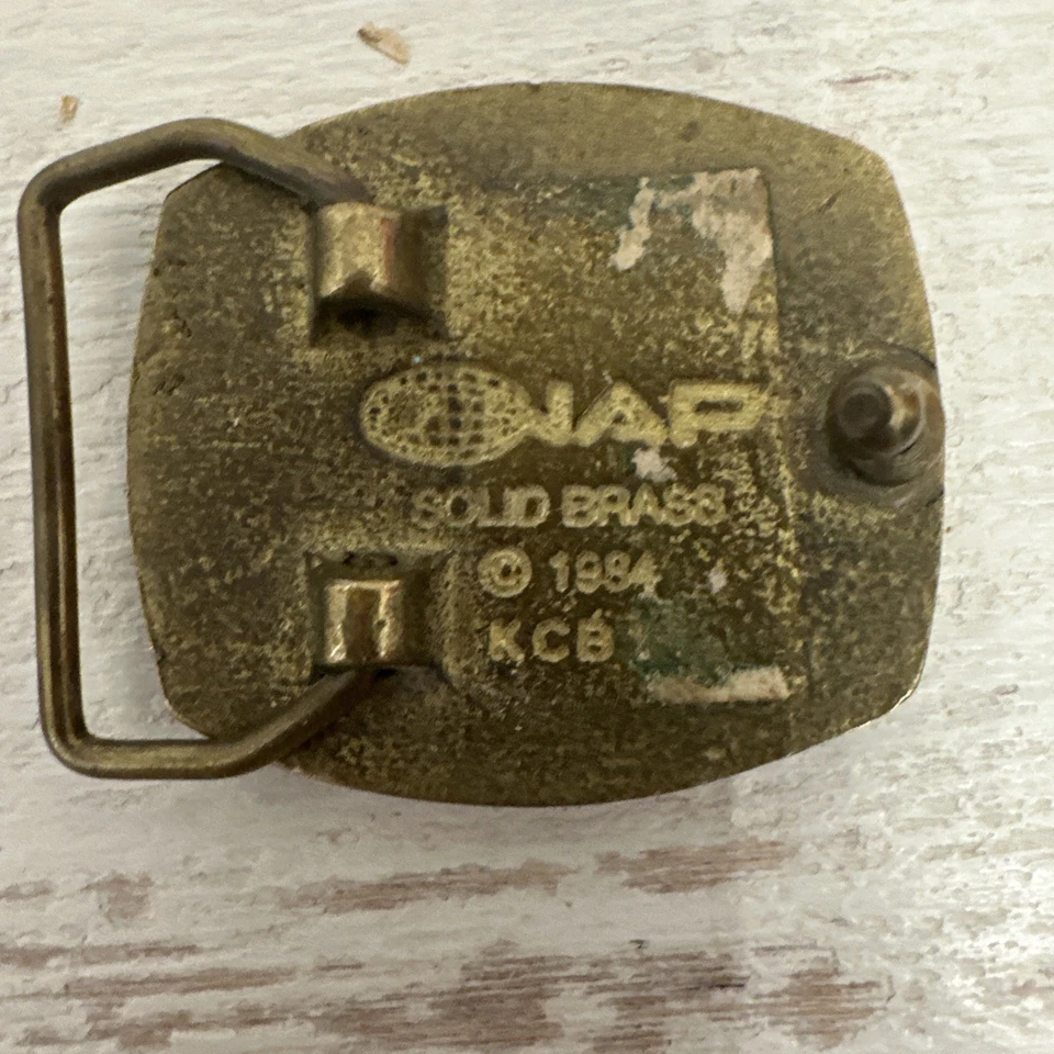 Solid Brass Belt Buckles  w Seal of the USA 1984 - Image 2 of 4