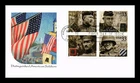 DR JIM STAMPS US COVER DISTINGUISHED AMERICAN SOLDIERS FDC SETENANT FLEETWOOD