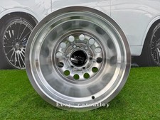 4x R15 Inch 6x139.7 Offroad Steelie Style Silver Polished Wheels: Für für Toyota