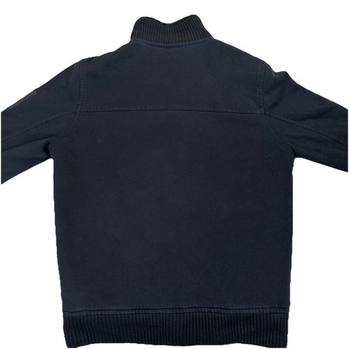Lucky Brand Vintage Inspired Faux Sherpa Lined Black Zip Up Jacket Size Medium - Picture 5 of 17