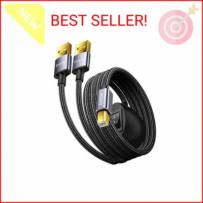 biaze Printer Cable Splitter 2 in 1 Out, USB 2.0 Sharing Switch for Two Computer