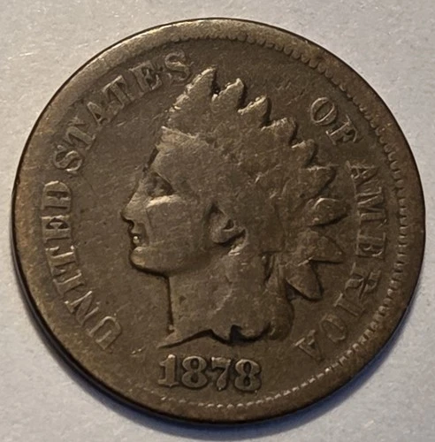 GooD++ Nicer Low Mintage 1878 Indian Head Cent