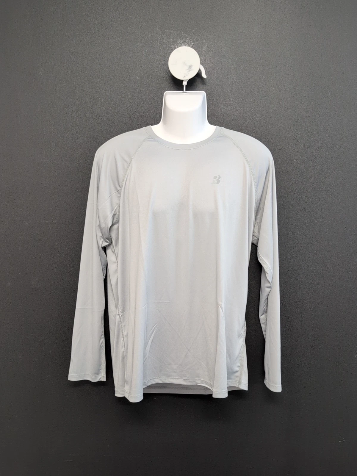 Roadbox UPF 50+ UV Sun Protection Long Sleeve Outdoor Men's T Shirt Large Gray