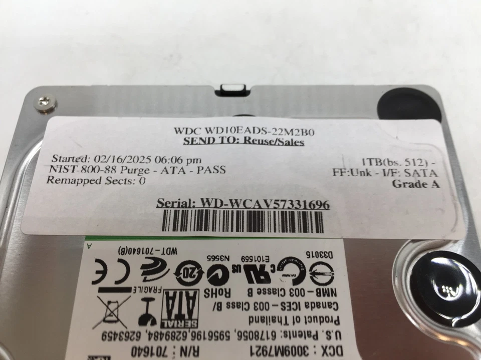 Western Digital WD10EADS Caviar Green 1TB 3.5" SATA GRADE A FREE S/H - Image 4 of 4