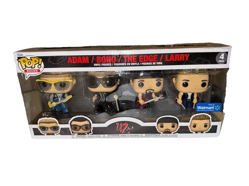 Damaged Funko Pop Rocks U2 Zoo TV 4 Pack Walmart Exclusive Bono Larry Adam Edge