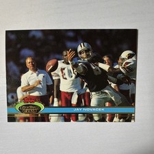 Topps 1991 Stadium Club Football Jay Novacek Dallas Cowboys Rookie Card #120. rookie card picture