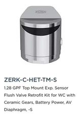 Zurn ZERK-C-HET-TM-S Battery Powered Sensor Closet Urinal Flush Valve Kit