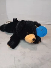 Purr-Fection By MJC 1988 Black Bear Bean Plush Stuffed Animal 7" Vintage Toy